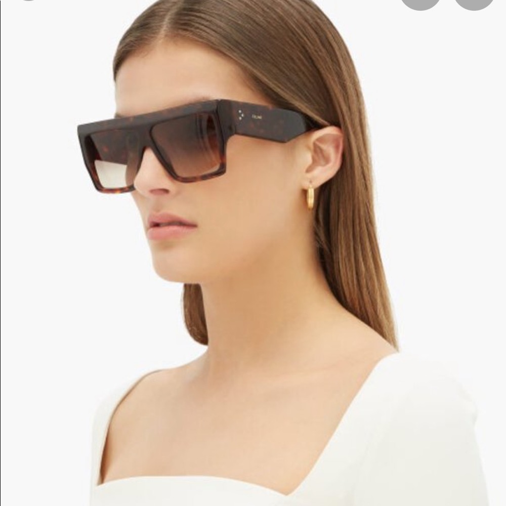 NWT🤍Celine 60 MM Flat Top Tortoise Sunnies🤍